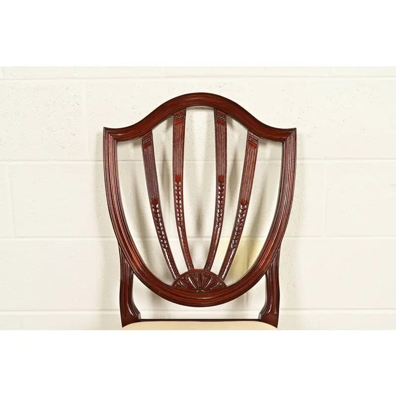 Baker Furniture Historic Charleston Federal Mahogany Shield Back Side Chair or Dining Chair - Image 5