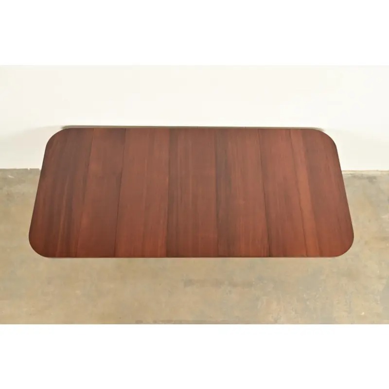 Baker Furniture Style Georgian Mahogany Pedestal Extension Dining Table, Newly Refinished - Image 5