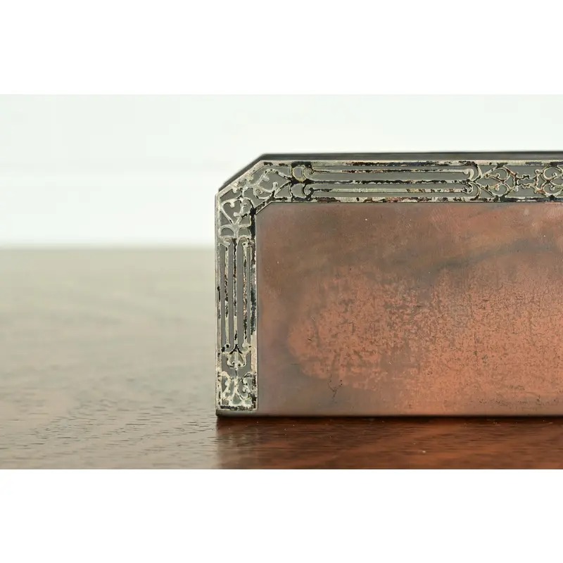 Heintz Arts & Crafts Sterling Silver on Bronze Letter Rack - Image 5