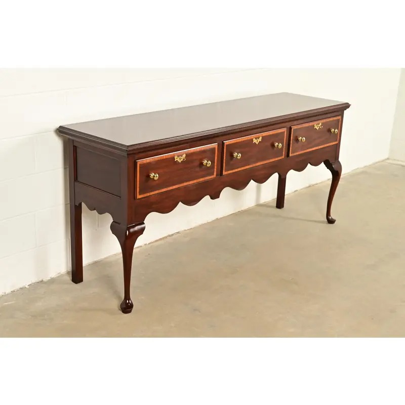 Henkel Harris Queen Anne Solid Mahogany Sideboard Credenza - Image 5