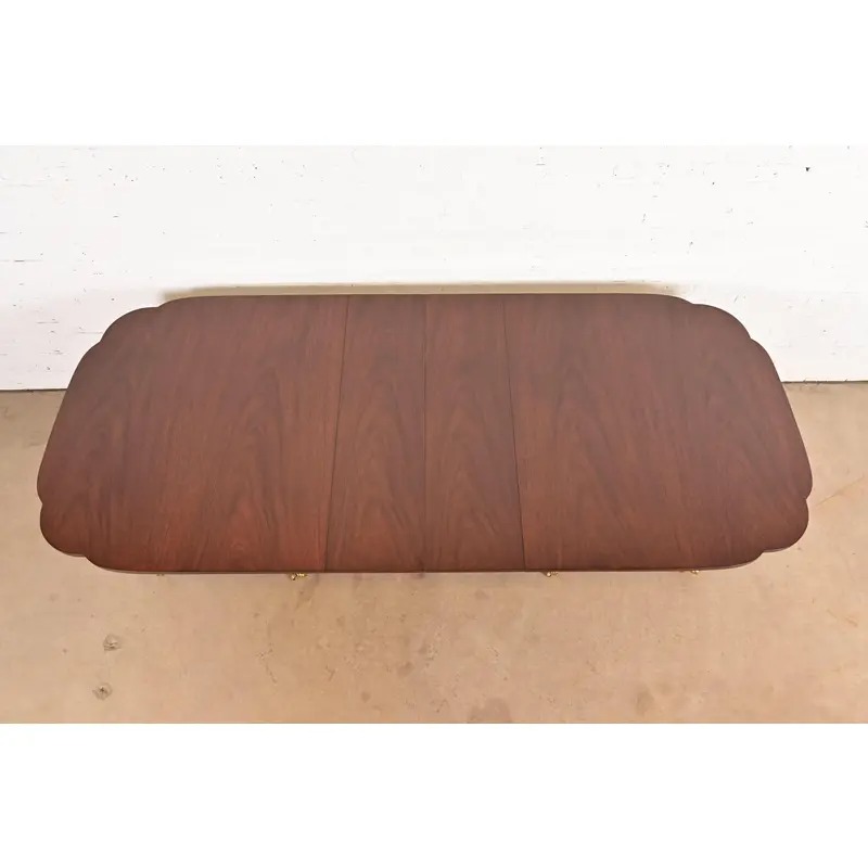 Kindel Furniture Georgian Mahogany Double Pedestal Extension Dining Table, Newly Refinished - Image 5