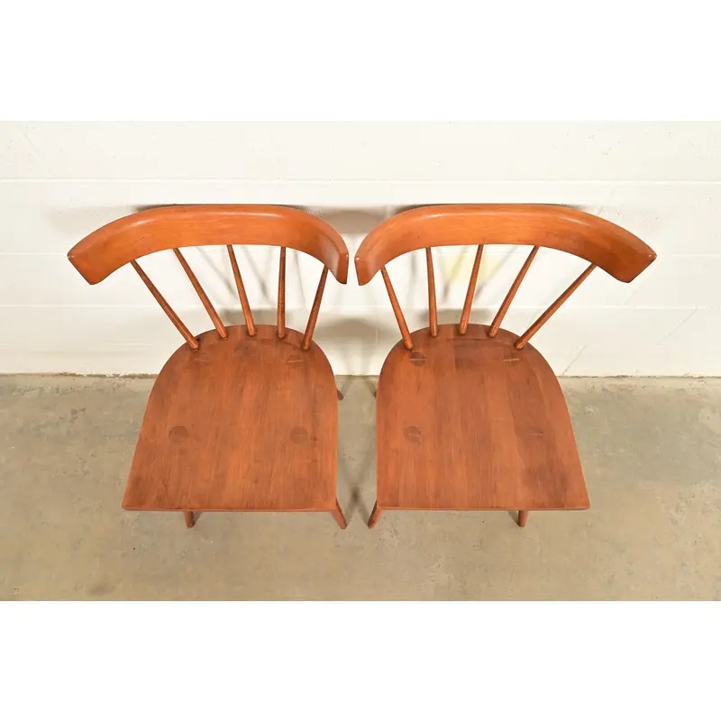 Paul McCobb Planner Group Mid-Century Modern Spindle Back Side Chairs or Dining Chairs, Pair - Image 5
