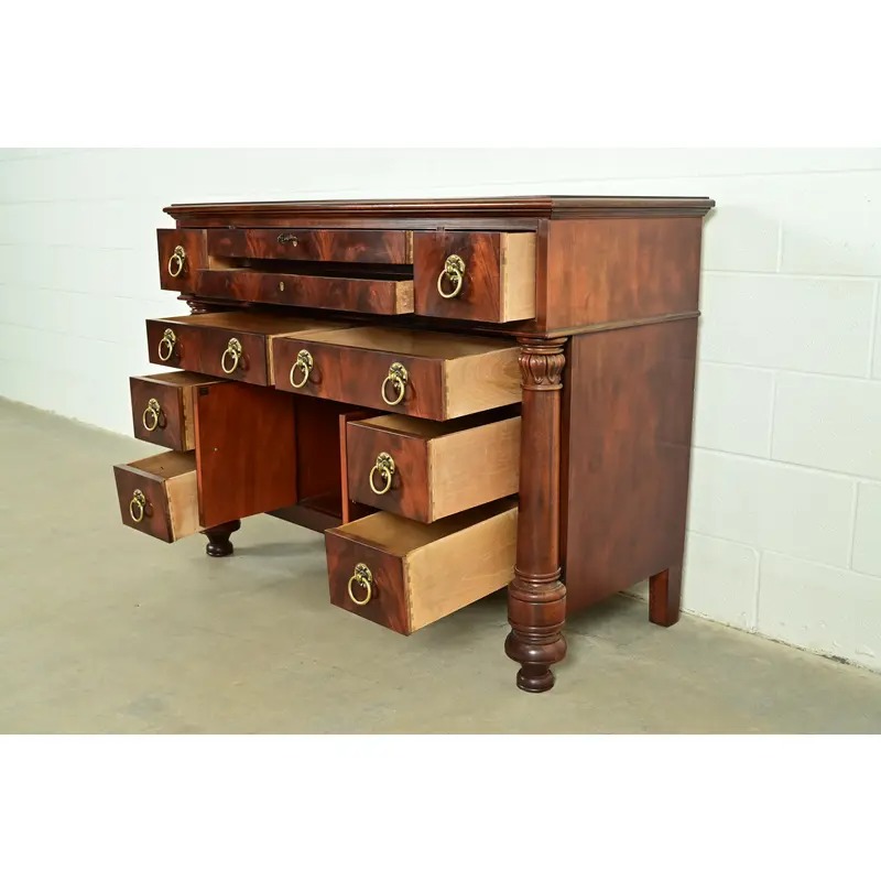 Ralph Lauren Style American Empire Flame Mahogany Master Chest of Drawers by Henredon - Image 5