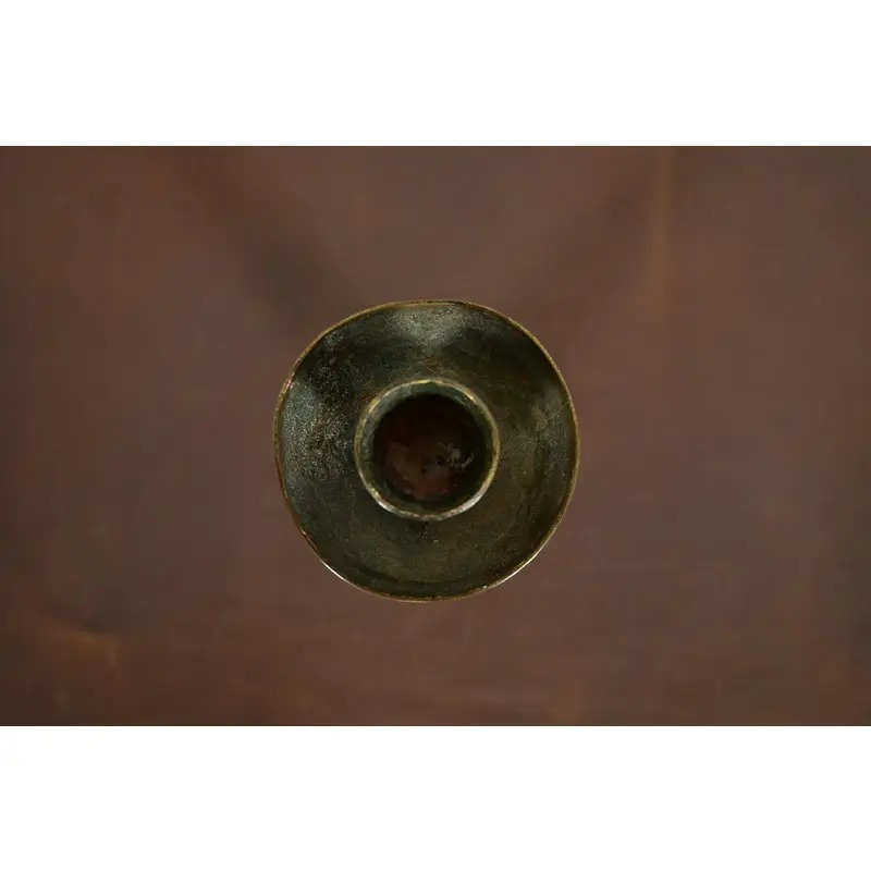 Roycroft Arts & Crafts Brass Finished Hammered Copper Candlestick - Image 5