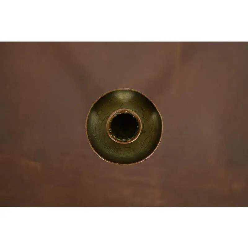 Roycroft Arts & Crafts Brass Finished Hammered Copper Candlestick - Image 5