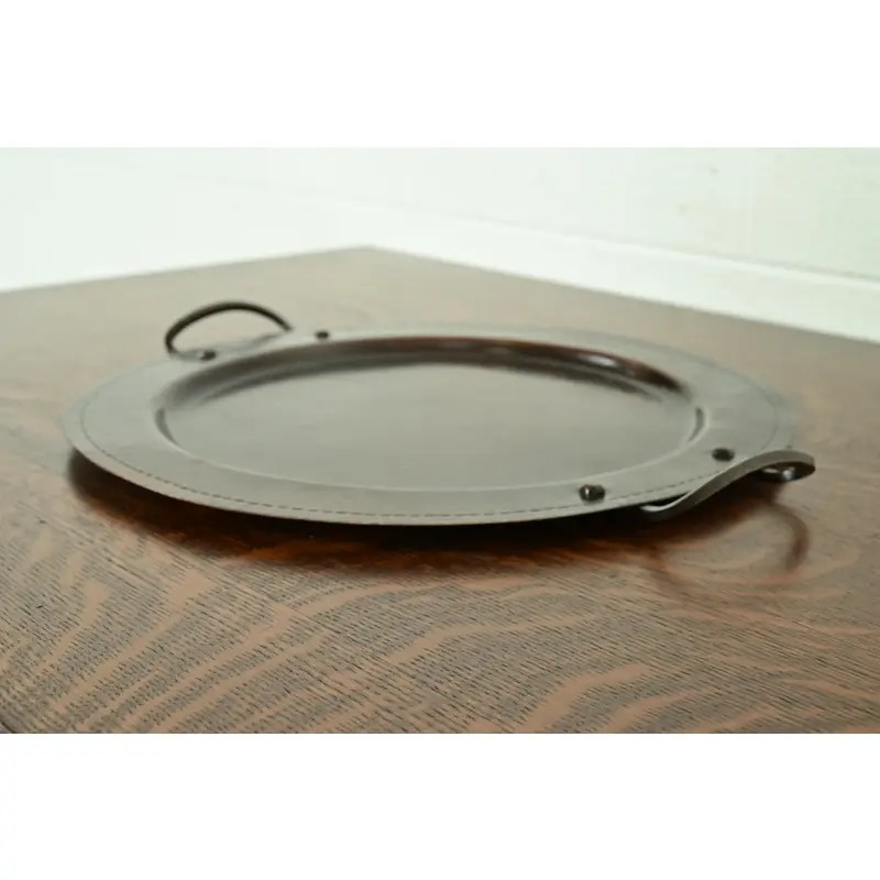 Roycroft Arts & Crafts Hammered Copper Large Handled Tray - Image 5