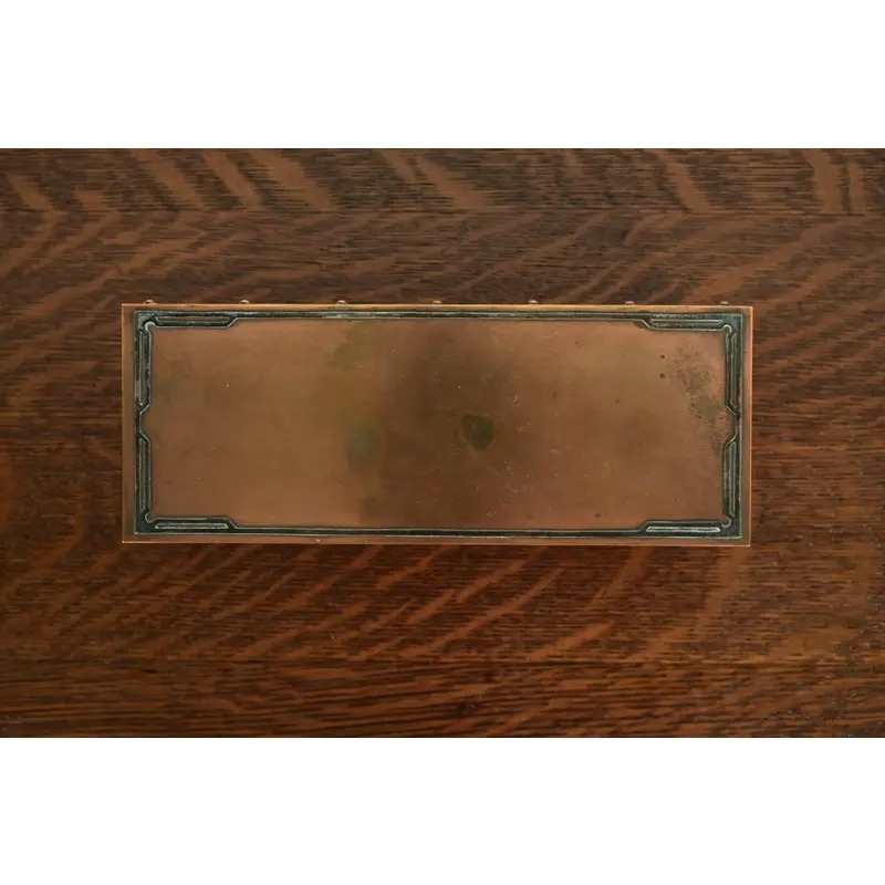 Silver Crest Arts & Crafts Sterling Silver on Bronze Cigar Box or Humidor - Image 5