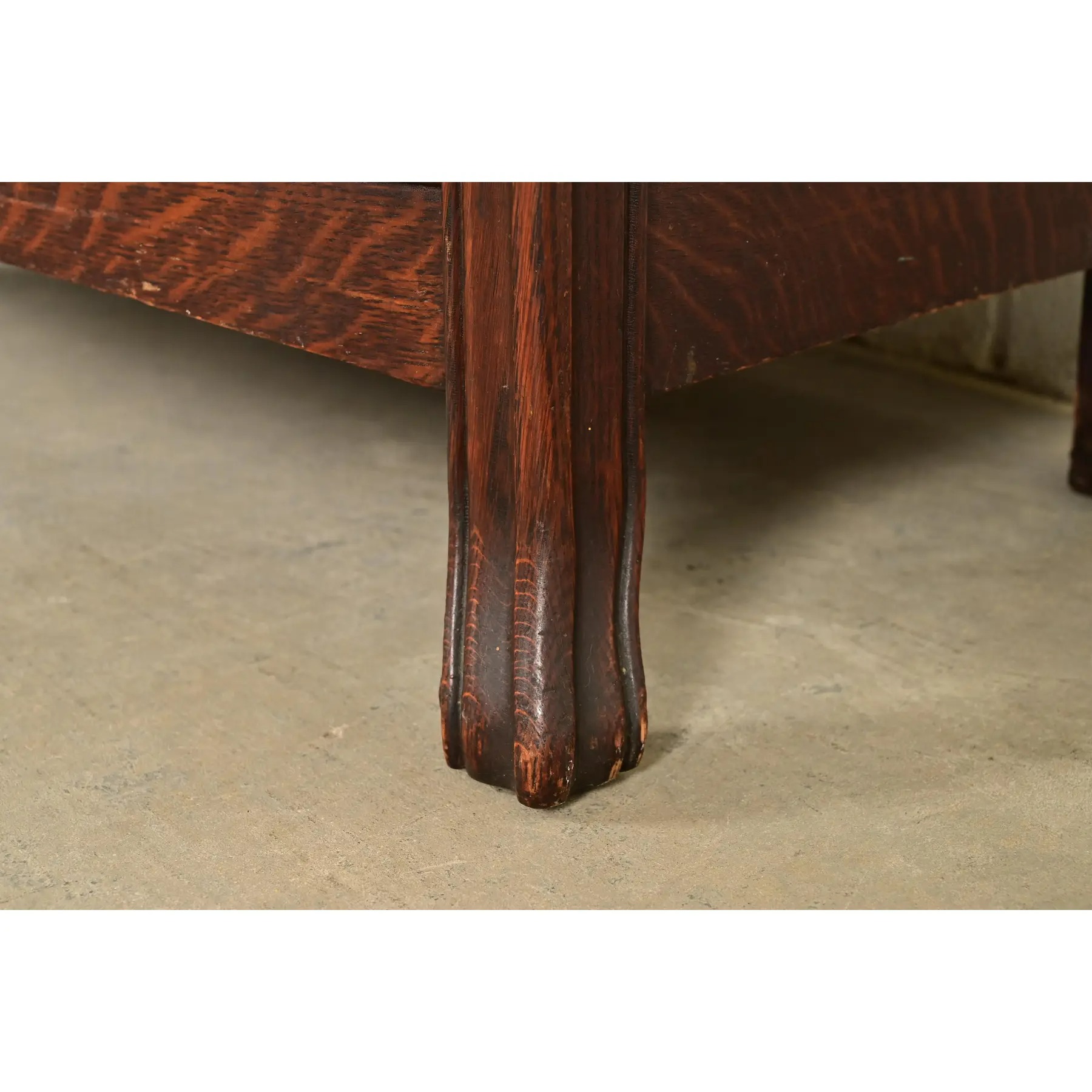 Berkey & Gay Antique Victorian Carved Oak Curved Glass Bookcase or Display Cabinet, Circa 1900 - Image 8