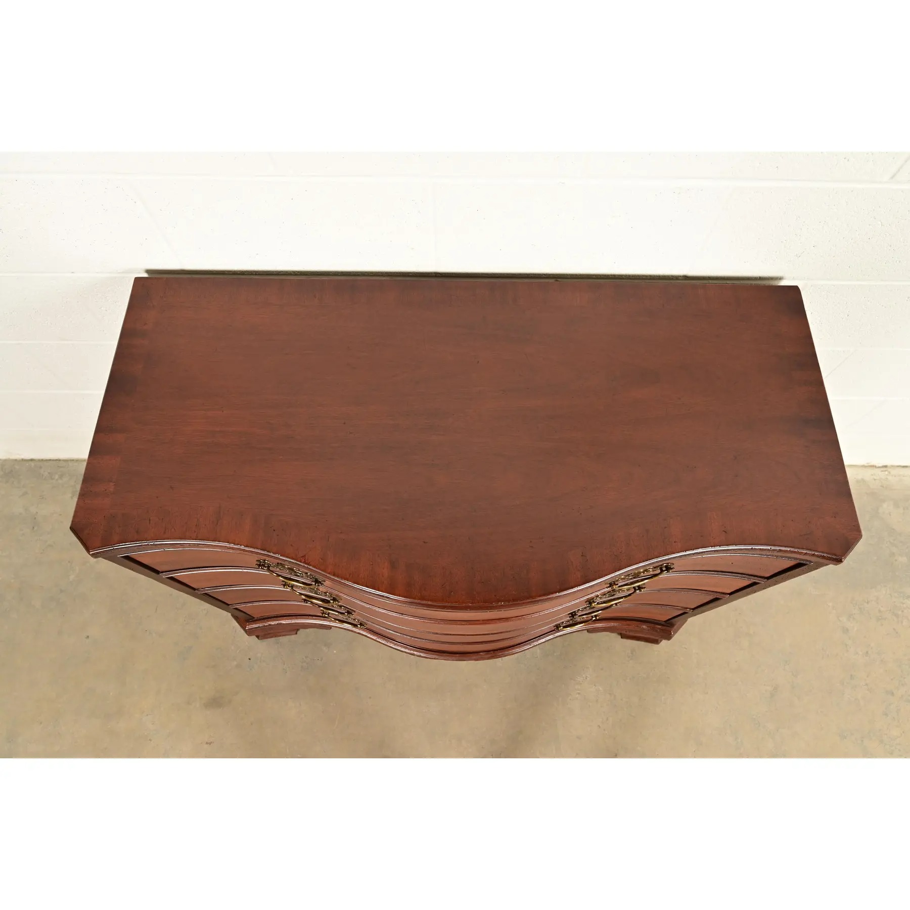 Baker Furniture Historic Charleston Chippendale Carved Mahogany Serpentine Front Dresser Chest - Image 11