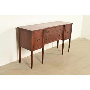 Baker Furniture Style Federal Carved Mahogany Sideboard Credenza