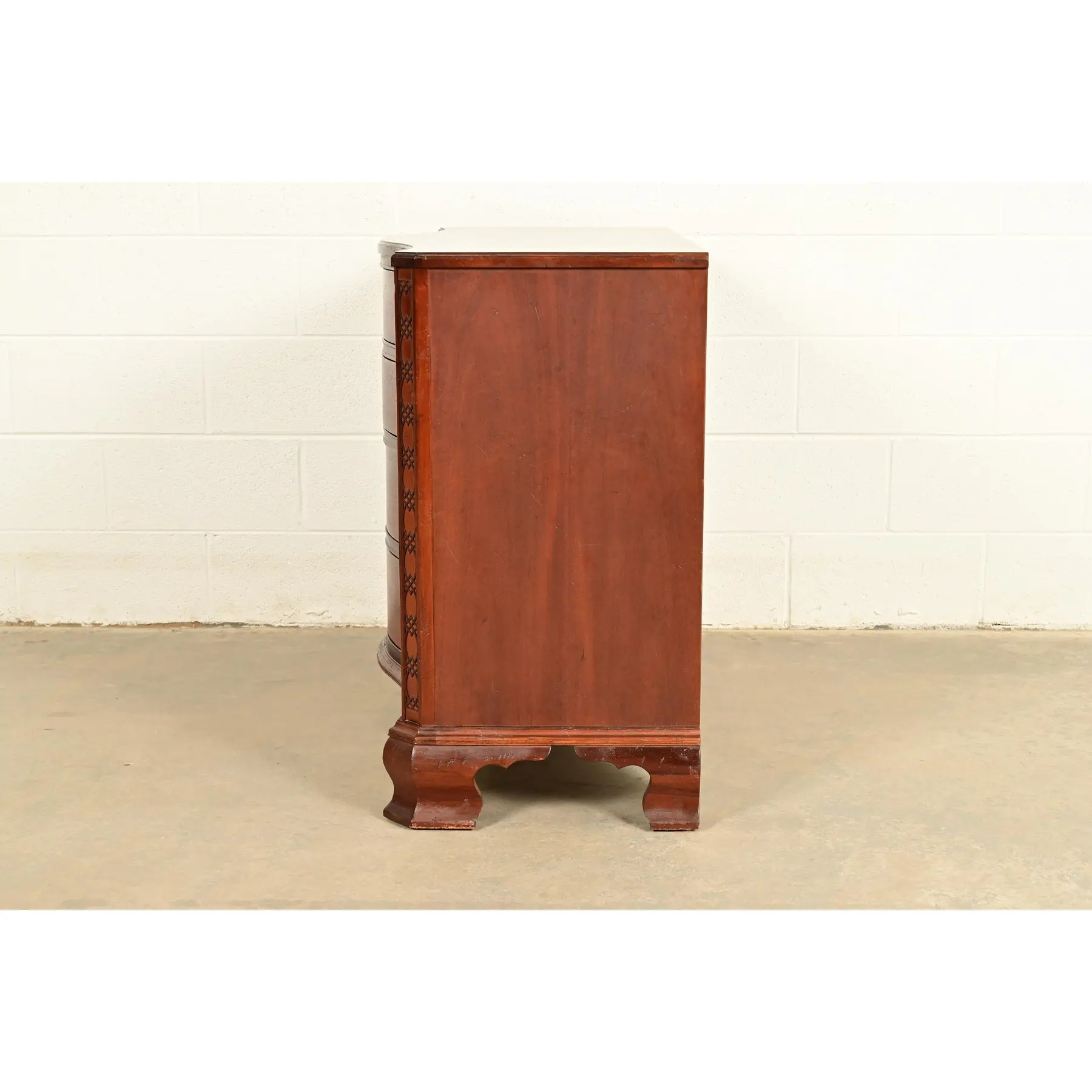 Baker Furniture Historic Charleston Chippendale Carved Mahogany Serpentine Front Dresser Chest - Image 12
