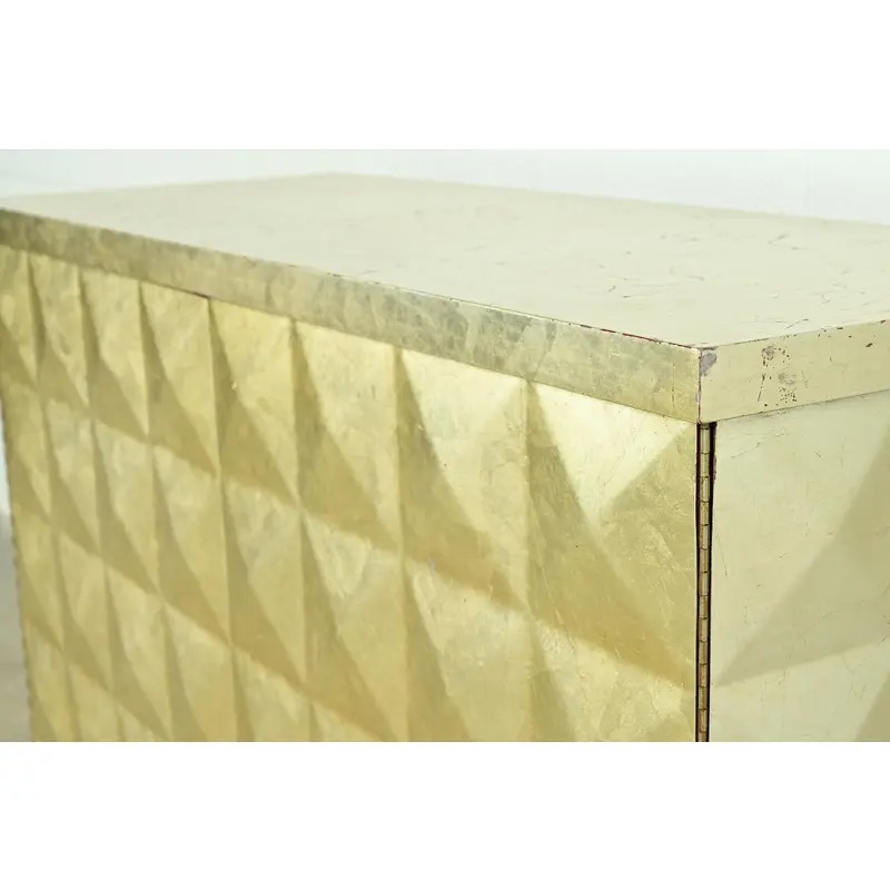 Barbara Barry for Baker Furniture Diamond Silver Leaf Cabinet or Credenza - Image 6