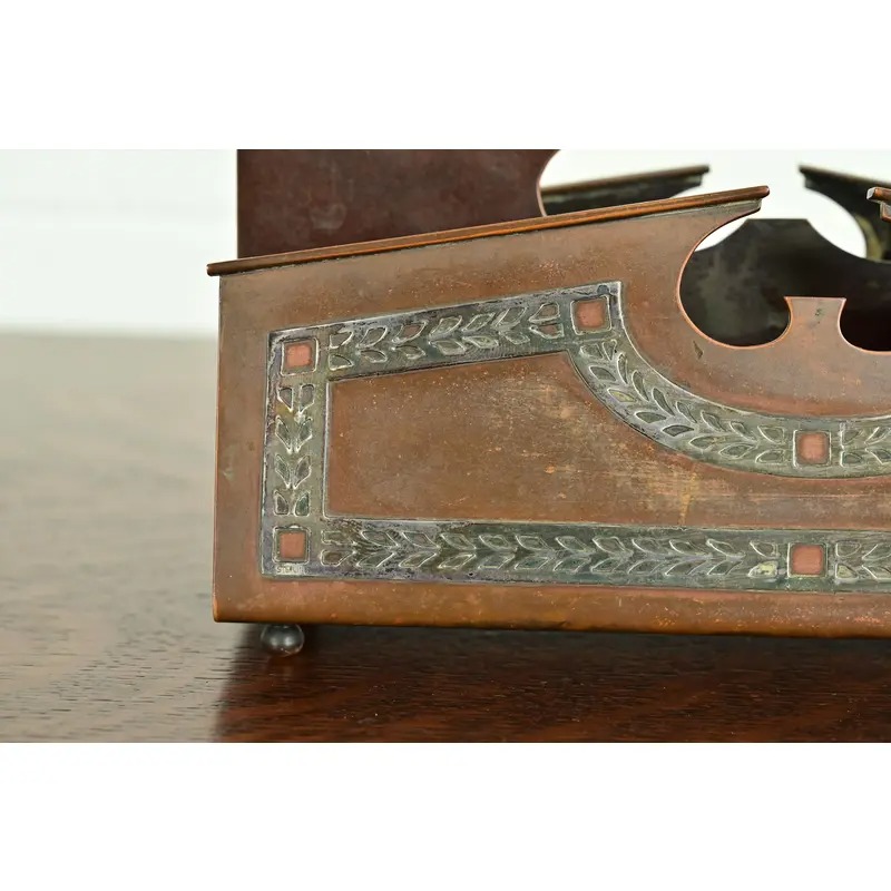 Heintz Arts & Crafts Sterling Silver on Bronze Letter Rack - Image 6