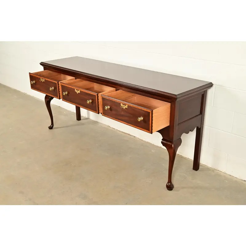 Henkel Harris Queen Anne Solid Mahogany Sideboard Credenza - Image 6