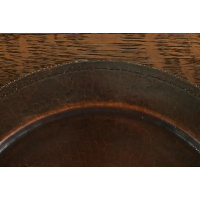 Roycroft Arts & Crafts Hammered Copper Large Handled Tray - Image 6