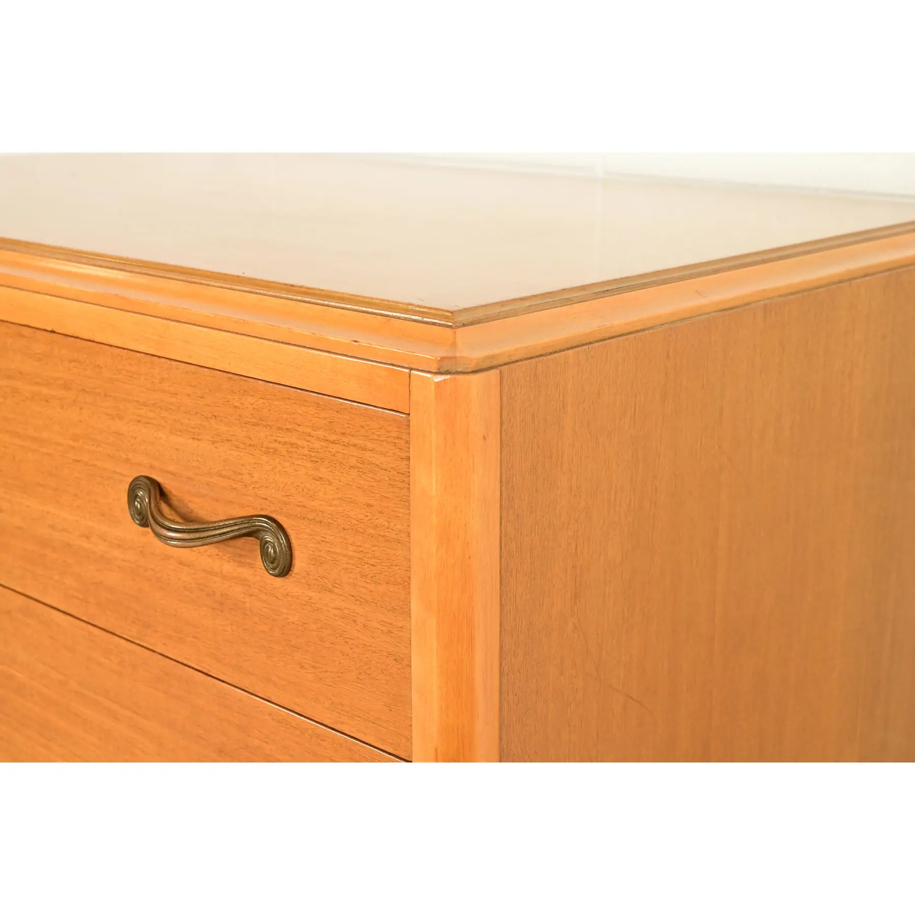 Mid-Century French Regency Carved Mahogany Highboy Dresser or Chest of Drawers, Circa 1950s - Image 11