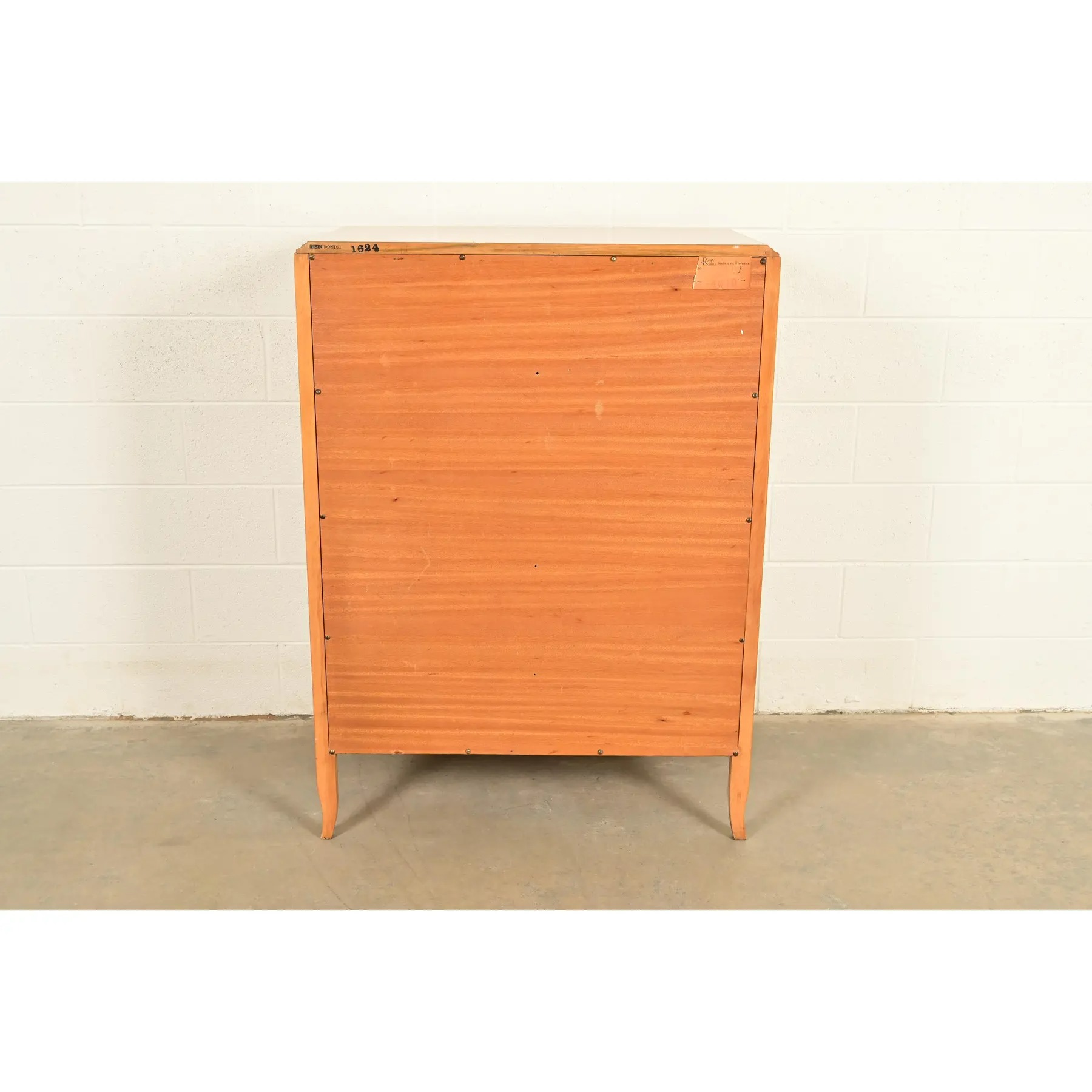 Mid-Century French Regency Carved Mahogany Highboy Dresser or Chest of Drawers, Circa 1950s - Image 15