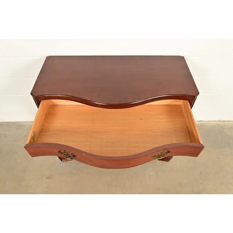 Baker Furniture Historic Charleston Chippendale Carved Mahogany Serpentine Front Dresser Chests, Pair - Image 7