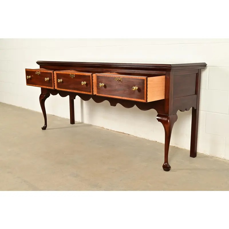 Henkel Harris Queen Anne Solid Mahogany Sideboard Credenza - Image 7