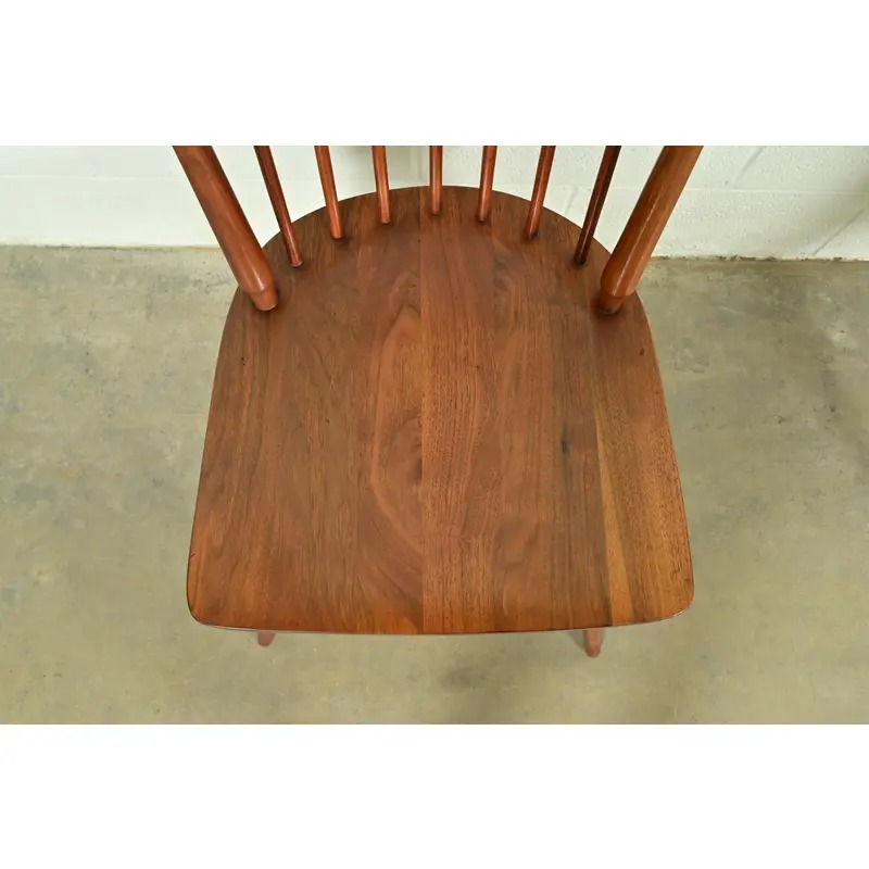 Kipp Stewart for Drexel Declaration Sculpted Walnut Dining Chairs, Set of Four - Image 7