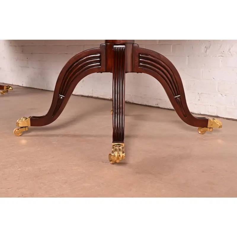 Ralph Lauren Regency Carved Mahogany "Duke" Extension Dining Table, Newly Refinished - Image 7
