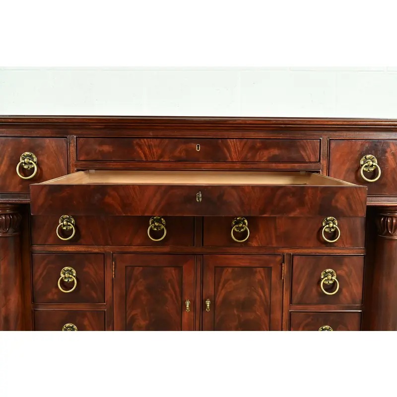 Ralph Lauren Style American Empire Flame Mahogany Master Chest of Drawers by Henredon - Image 7