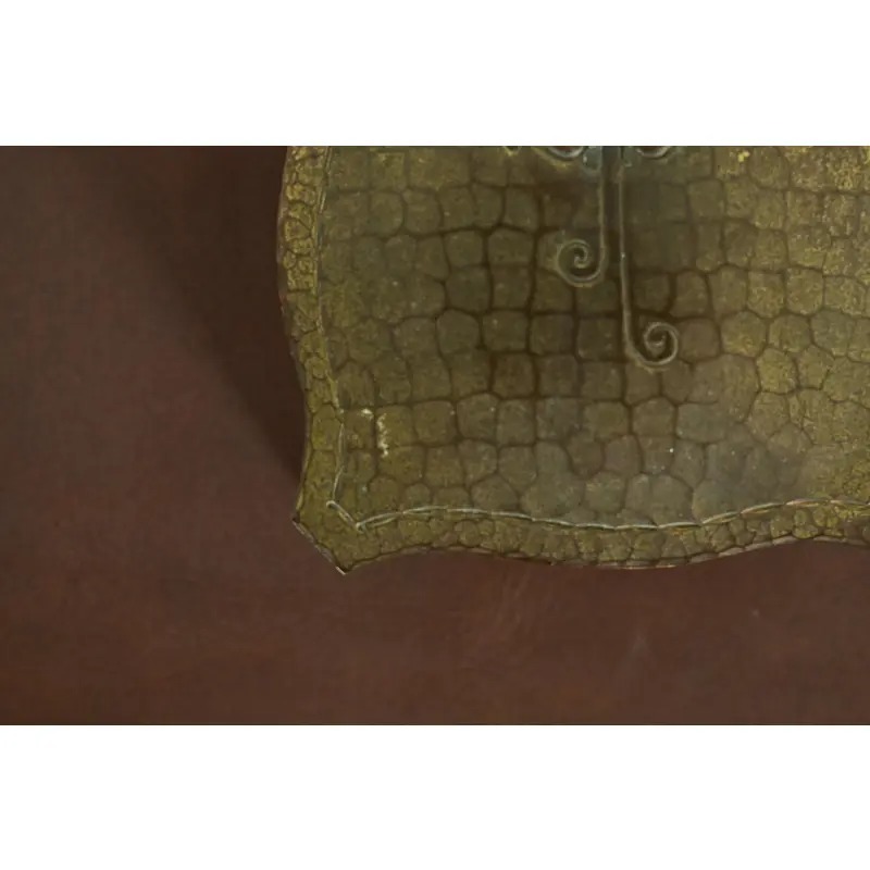 Roycroft Arts & Crafts Hammered Brass Over Copper Inkwell - Image 7