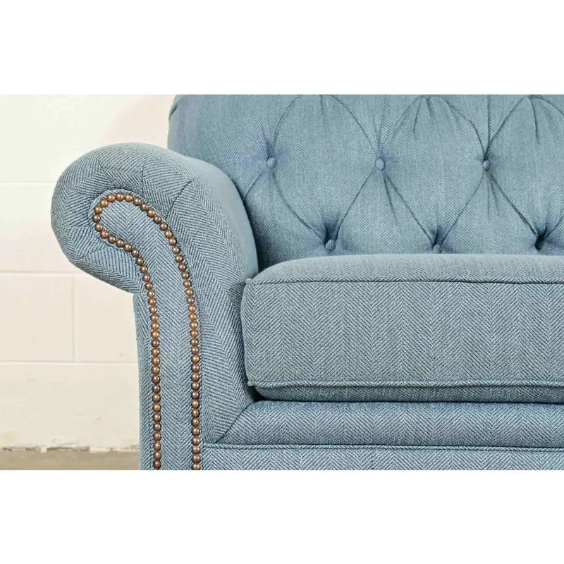 Smith Brothers Traditional Roll Arm Tufted Sofa - Image 7