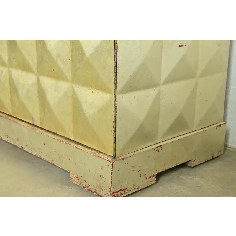 Barbara Barry for Baker Furniture Diamond Silver Leaf Cabinet or Credenza - Image 8