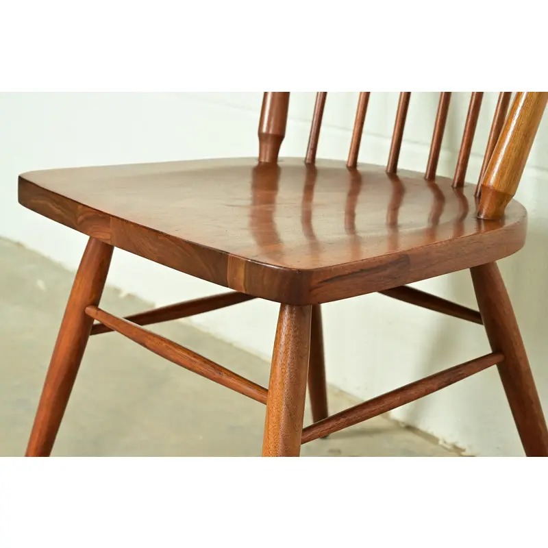 Kipp Stewart for Drexel Declaration Sculpted Walnut Side Chairs or Dining Chairs, Pair - Image 8