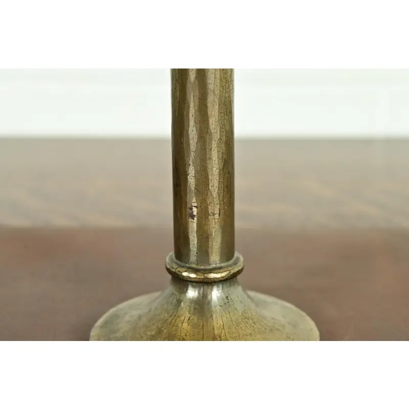 Roycroft Arts & Crafts Brass Finished Hammered Copper Candlestick - Image 8