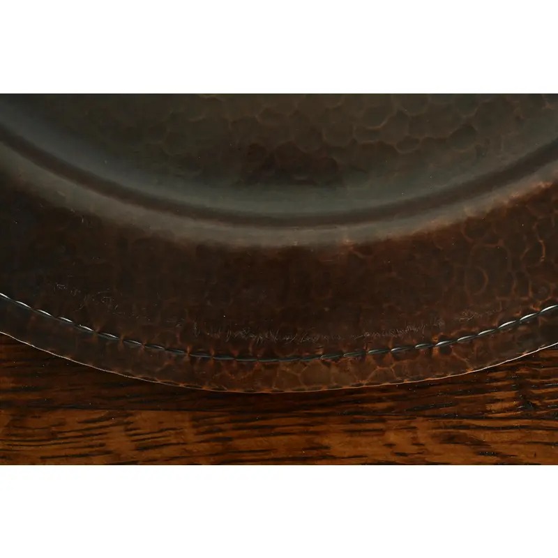 Roycroft Arts & Crafts Hammered Copper Large Handled Tray - Image 8