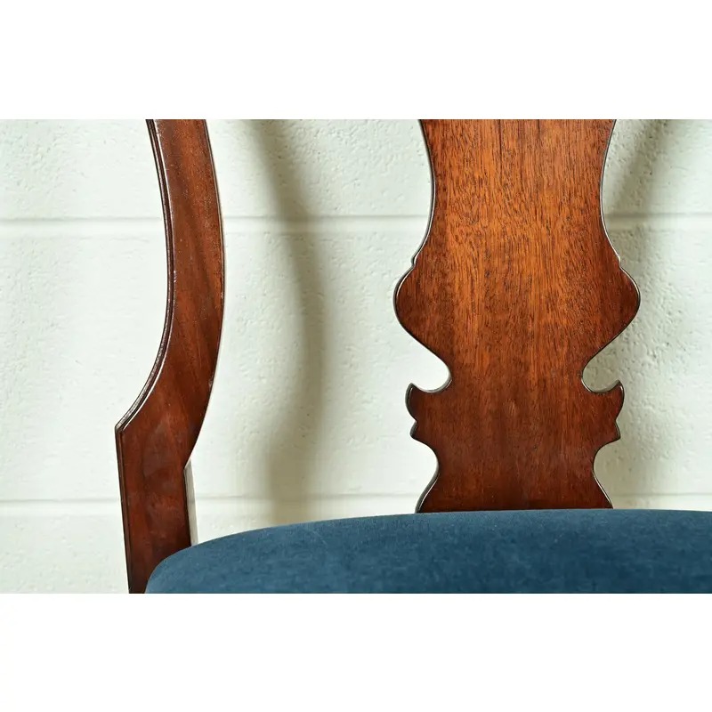 Smith & Watson Georgian Carved Mahogany Dining Chairs, Set of Four - Image 8