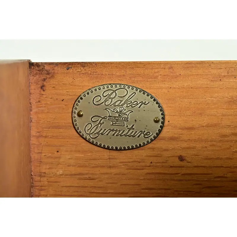 Baker Furniture French Empire Cherry Wood Dressers or Chests of Drawers, Pair - Image 9
