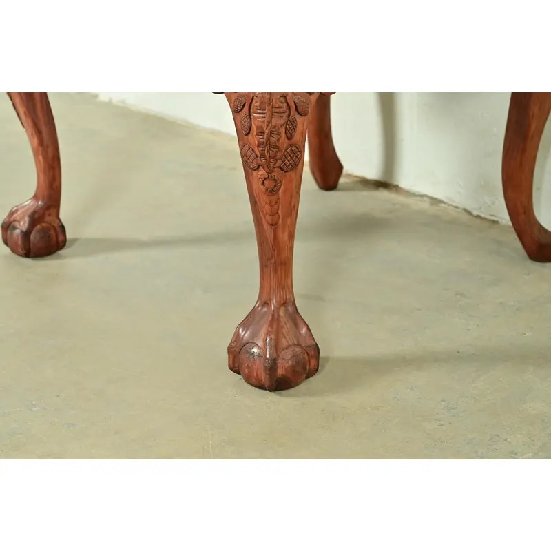 Baker Furniture Style Chippendale Carved Mahogany Side Chairs or Dining Chairs, Pair - Image 9