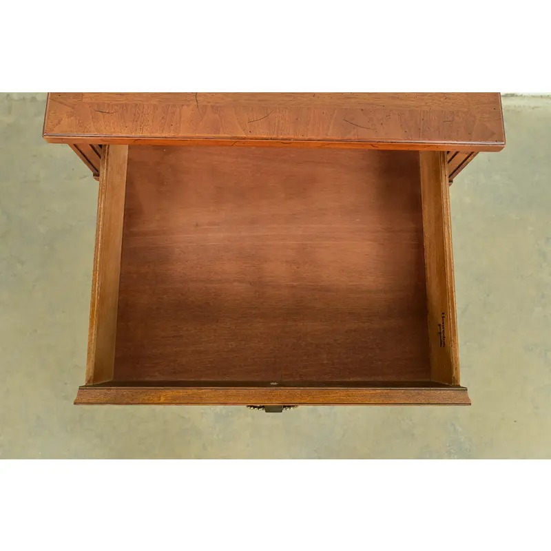 Henredon French Regency Louis XVI Carved Walnut Nightstand, Circa 1960s - Image 9
