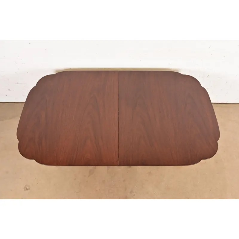 Kindel Furniture Georgian Mahogany Double Pedestal Extension Dining Table, Newly Refinished - Image 9