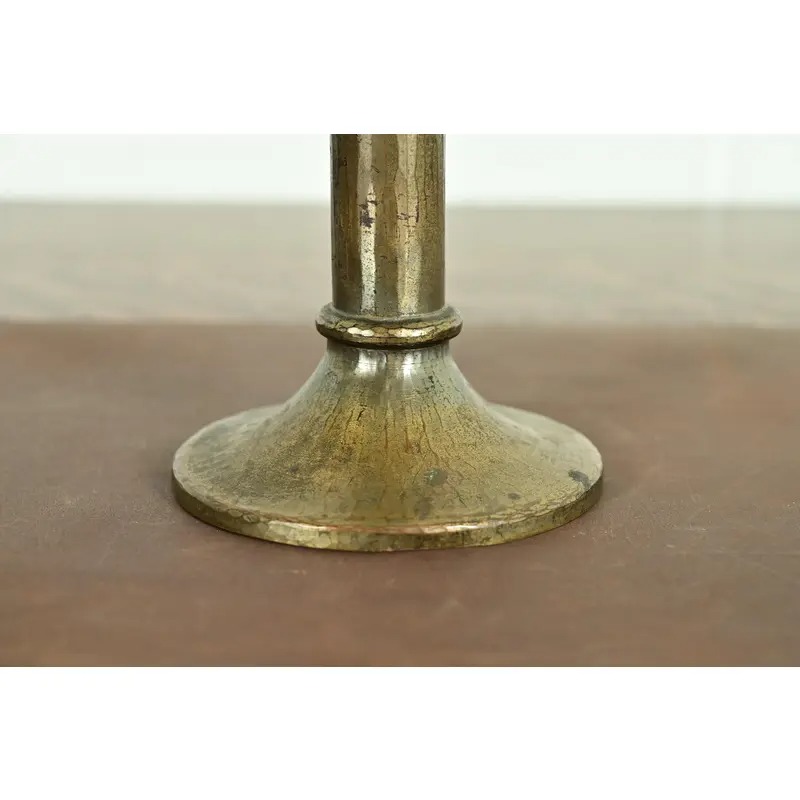 Roycroft Arts & Crafts Brass Finished Hammered Copper Candlestick - Image 9