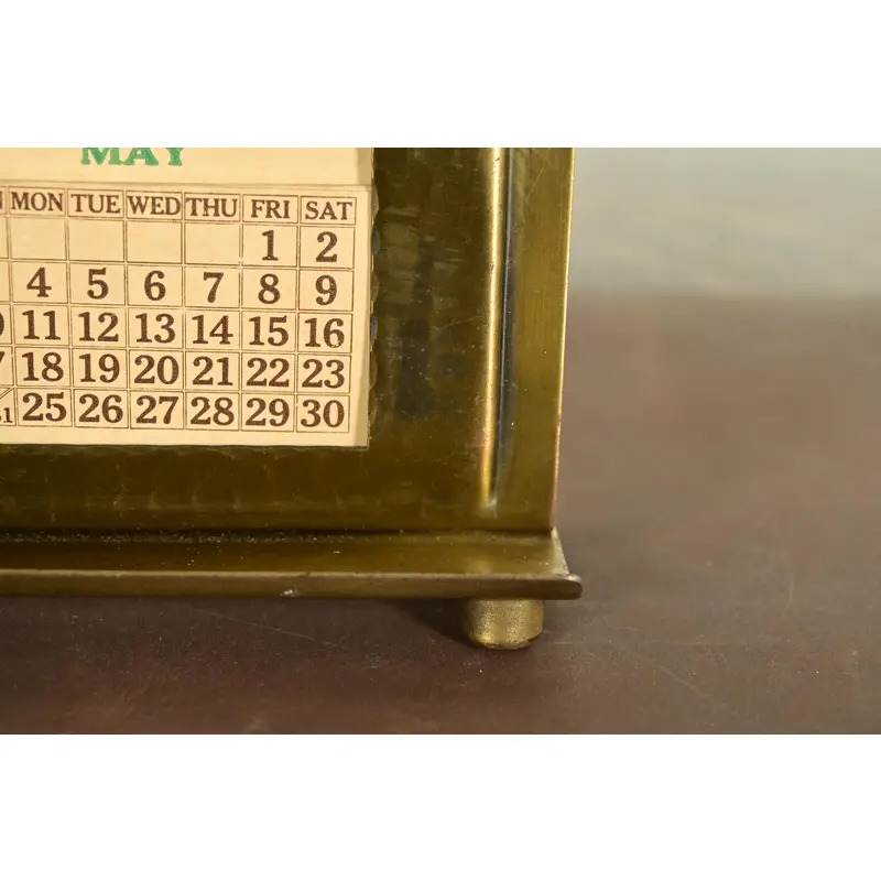Roycroft Arts & Crafts Brass Finished Hammered Copper Letter Rack With Calendar Frame or Picture Frame - Image 9