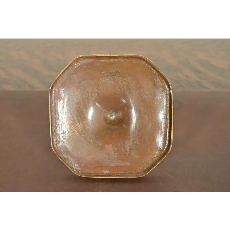 Tiffany Studios New York Zodiac Pattern Bronze Match Box Holder - Image 9