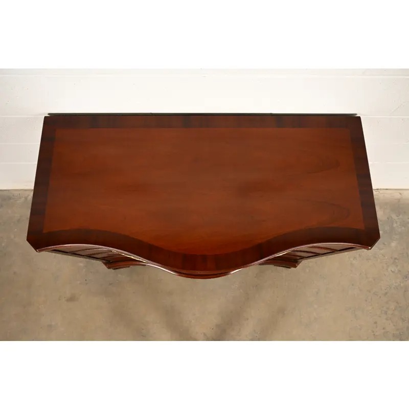 Baker Furniture Historic Charleston Chippendale Carved Mahogany Serpentine Front Dresser Chest - Image 10