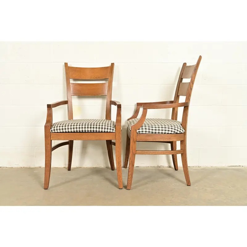Stickley Mission Oak Arts & Crafts Armchairs, Pair - Image 10