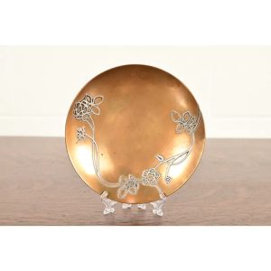 Heintz Arts & Crafts Sterling Silver on Bronze Plate