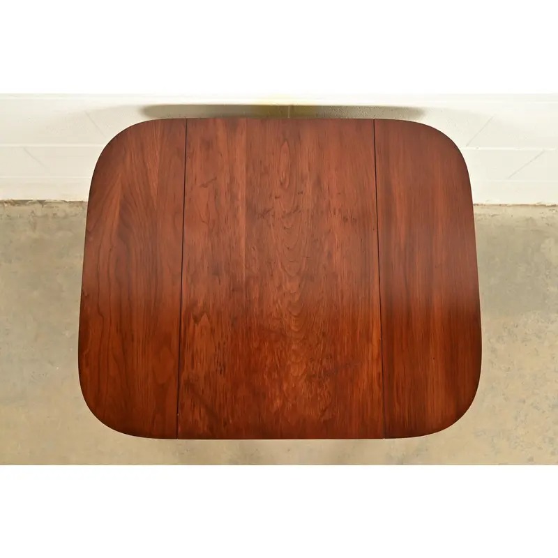 Henkel Harris Georgian Solid Cherry Wood Drop Leaf Pembroke Side Table - Image 11
