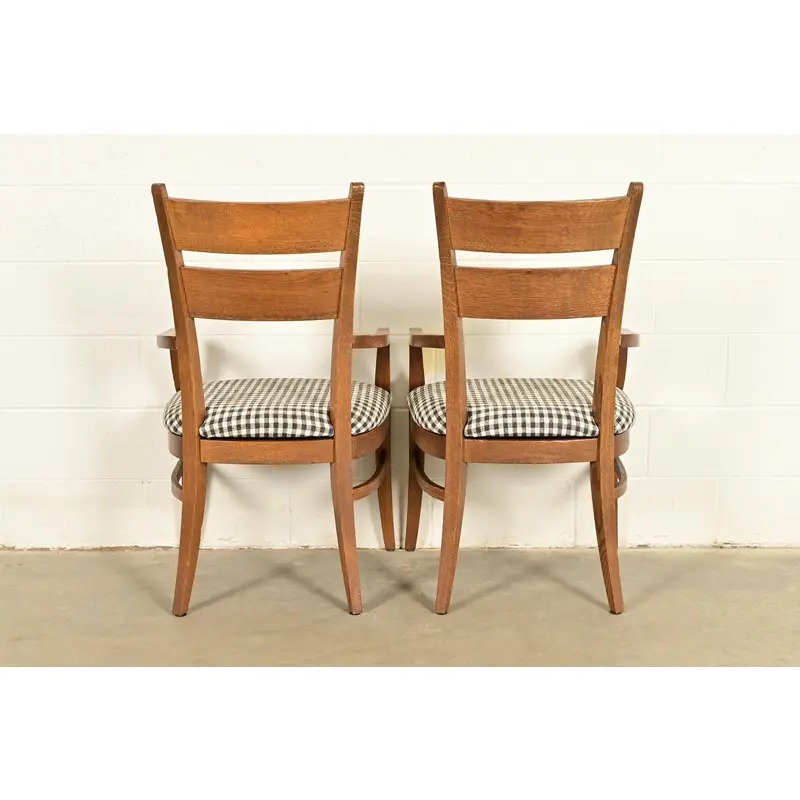 Stickley Mission Oak Arts & Crafts Armchairs, Pair - Image 11