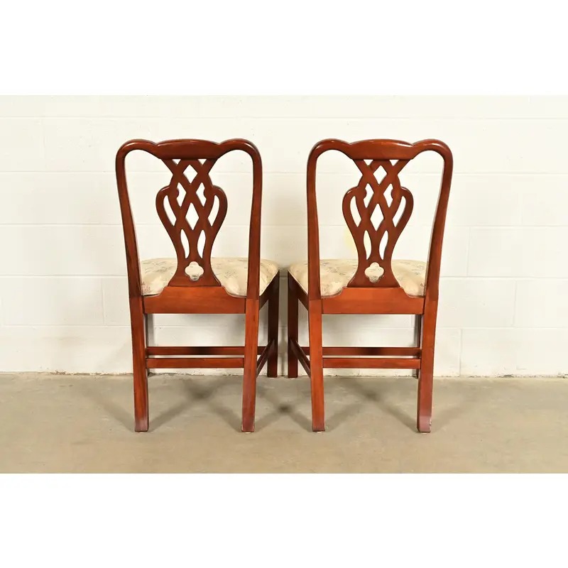 Baker Furniture Georgian Carved Mahogany Dining Chairs, Set of Six - Image 12