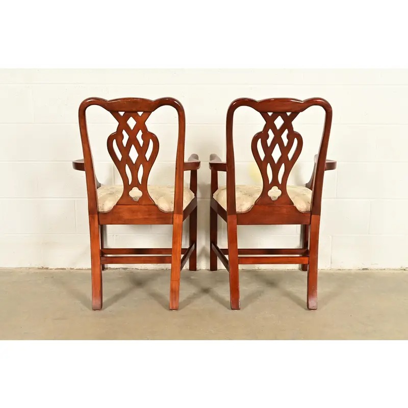 Baker Furniture Georgian Carved Mahogany Dining Chairs, Set of Six - Image 13