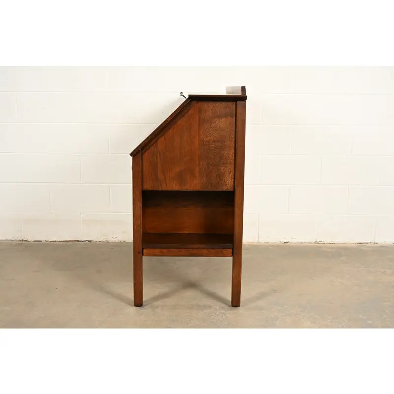 L. & J. G. Stickley Antique Mission Oak Arts & Crafts Drop Front Secretary Desk, Newly Refinished - Image 13
