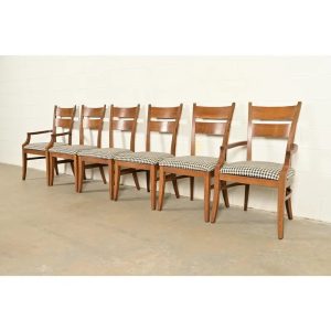 Stickley Mission Oak Arts & Crafts Dining Chairs, Set of Six