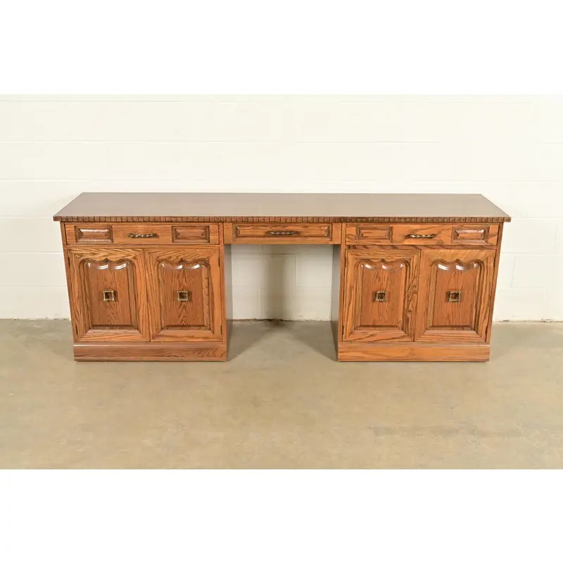 Romweber Viking Oak Executive Credenza, Circa 1960s - Image 2